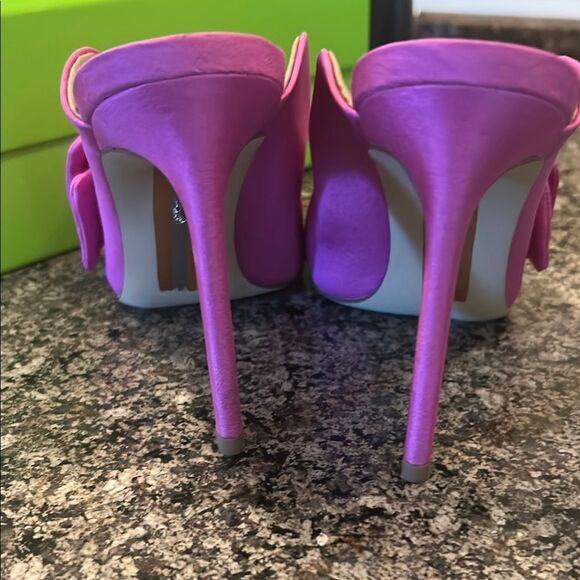 Sam Edelman Fuchsia Bow Slingback Heels - Picture 10 of 13